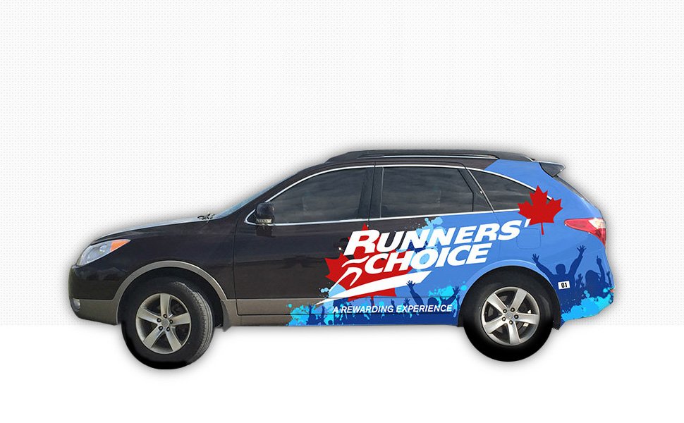 Runners Choice car wrap